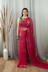 Love At First Sight Georgette Raani Saree